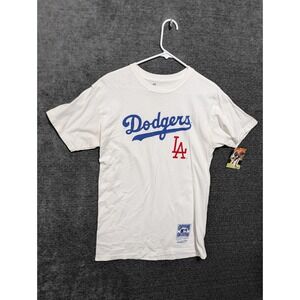 Mitchell & Ness LA Dodgers Cooperstown Collection White Graphic T-Shirt Mens M